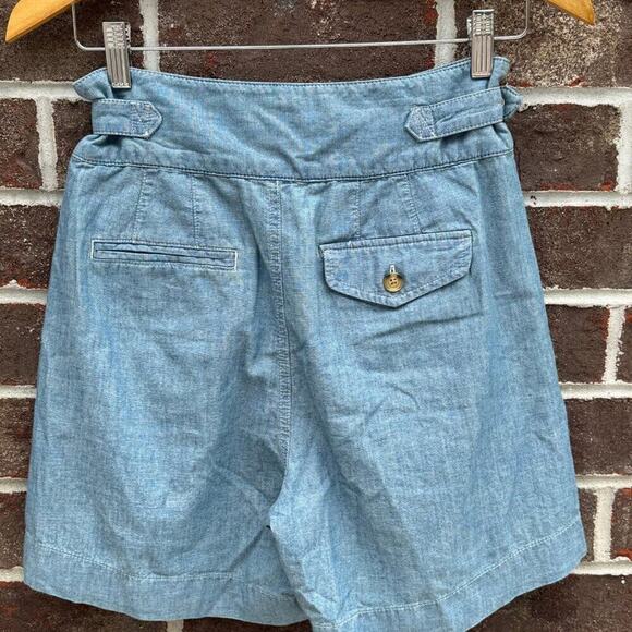 Lauren Ralph Lauren Chambray Belted Shorts | NWT | Adjustable Waist | Size 0 - Picture 4 of 6